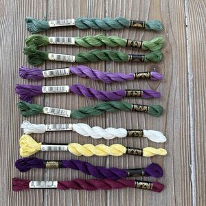 Lot of 10 DMC Cotton Perle Needlepoint/Embroidery Threads Multiple Colors